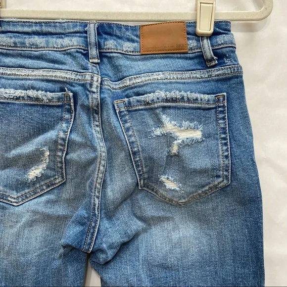 BKE STELLA MID RISE SLIM FIT ANKLE DISTRESSED JEANS - Picture 8 of 12